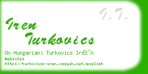 iren turkovics business card